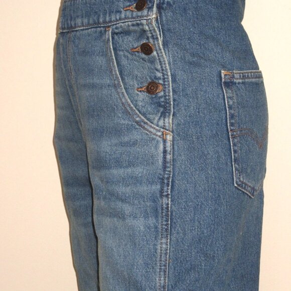 Levi's Women's Vintage Jeans Cotton Denim Overalls Medium Wash NWT 853150024 - Picture 9 of 14